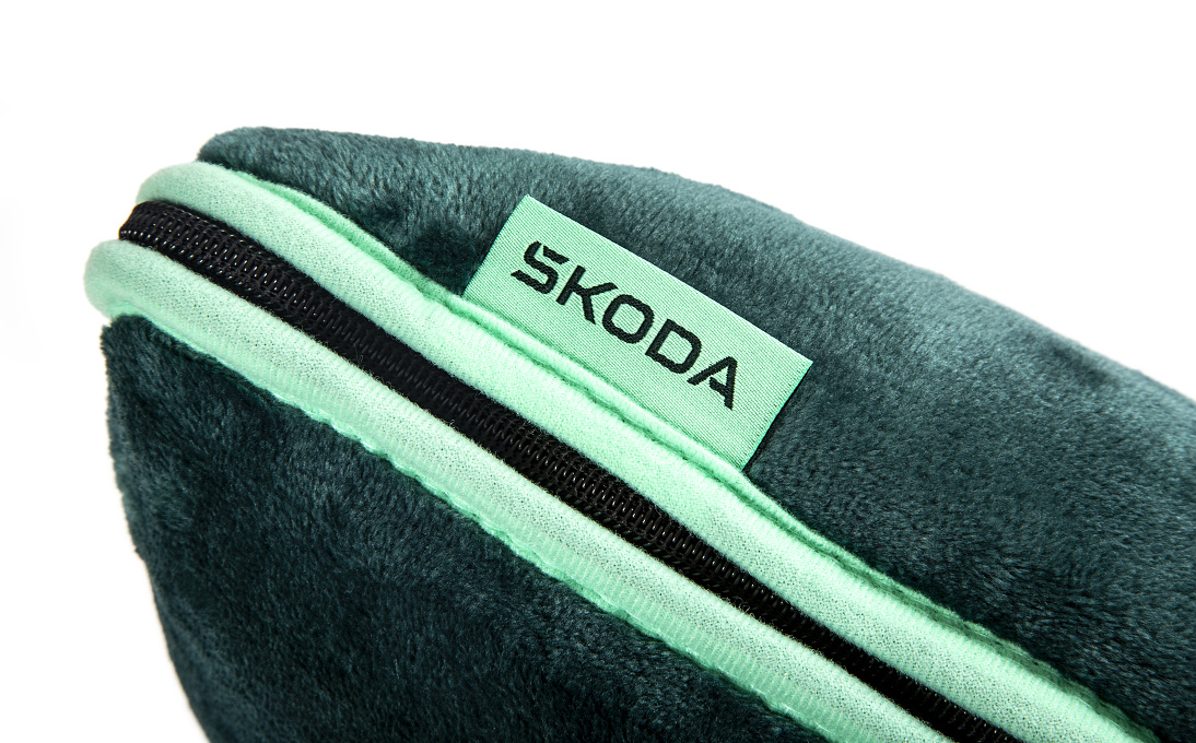 Ковдра SKODA emerald green (40*35->120*160см) (6U0084509A) 4